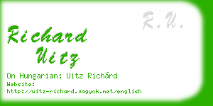 richard uitz business card